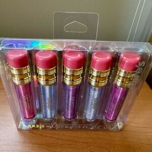 Claire's Glitter Pencil Theme Lip Gloss Set